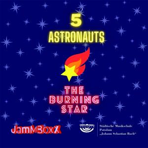 CD Cover - mit Name und Titel sowie einem Logo: gelber Stern mit Flammen wie bei einem Kometen