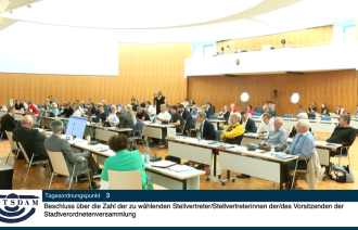 Konstituierende Sitzung der Stadtverordnetenversammlung am 1. Juli 2024 (Screenshot)