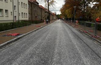 Gehwegsanierung Franz-Mehring-Straße, Stand Oktober 2022