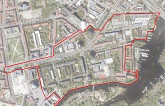 Stadtraum Am Kanal: Rahmenplanung soll entwickelt werden, Luftbild 2021