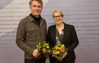 Sprecherduo des neuen Fachgremiums Erinnerungskultur Maria Schultz und Dr. Peter Ulrich Weiß. Foto Hartung/LHP