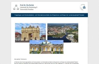 Startseite der Online-Umfrage der Universität Potsdam