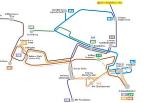 Karte Buskonzept Nordwest. Karte: ViP Verkehrsbetrieb Potsdam GmbH