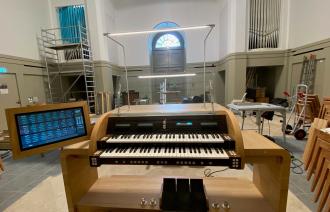 Schuke Orgel Nagelkreuzkapelle, Foto: Stephanie Hochberg, Lizenz: Stiftung Garnisonkirche Potsam