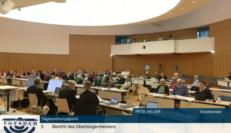 46. Sitzung der Stadtverordnetenversammlung vom 24. Januar 2024 (Screenshot)
