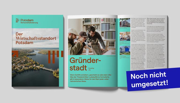 Ansicht Titel und Innenseite einer Broschüre Ansicht Titel und Innenseite einer Broschüre