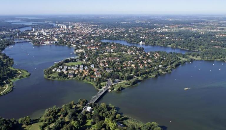Blick auf Potsdam aus der Vogelperspektive