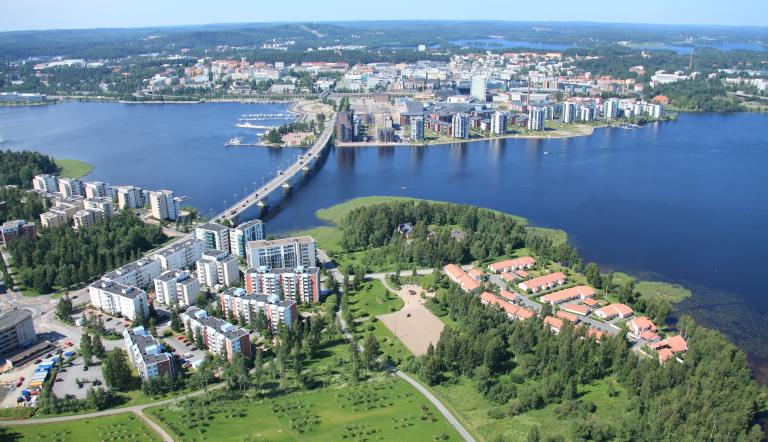Luftbild der Stadt Jyväskylä
