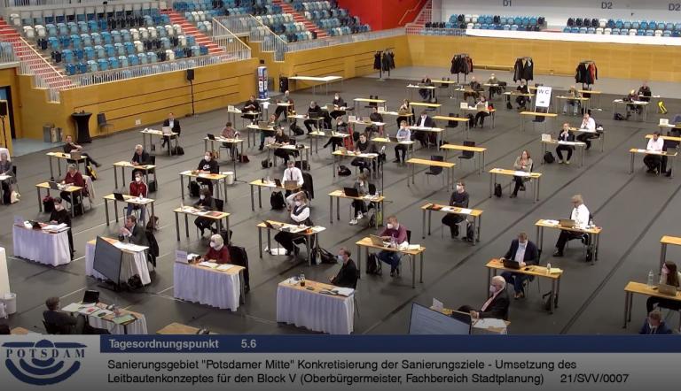 Sitzung der Stadtverordnetenversammlung am 5. Mai 2021 (Screenshot)