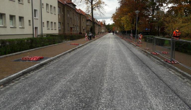 Gehwegsanierung Franz-Mehring-Straße, Stand Oktober 2022