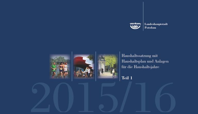 Deckblatt Haushaltssatzung Potsdam 2015/16