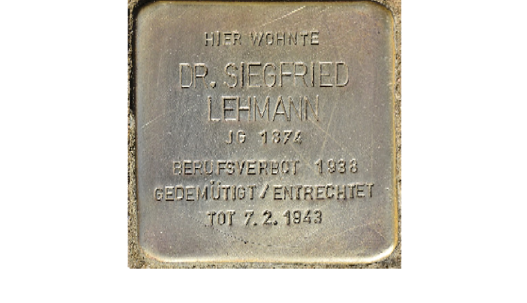 Stolperstein Dr. Siegfried Lehmann (