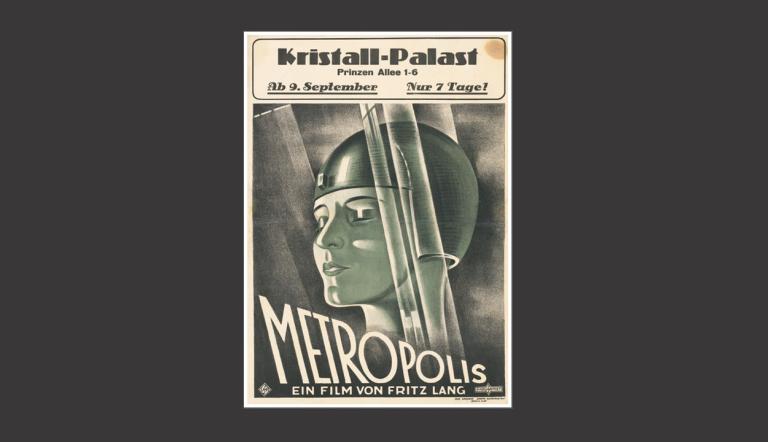 Das Bild zeigt das Plakat des Films "Metropolis". (Bildquelle: Deutsche Kinemathek,