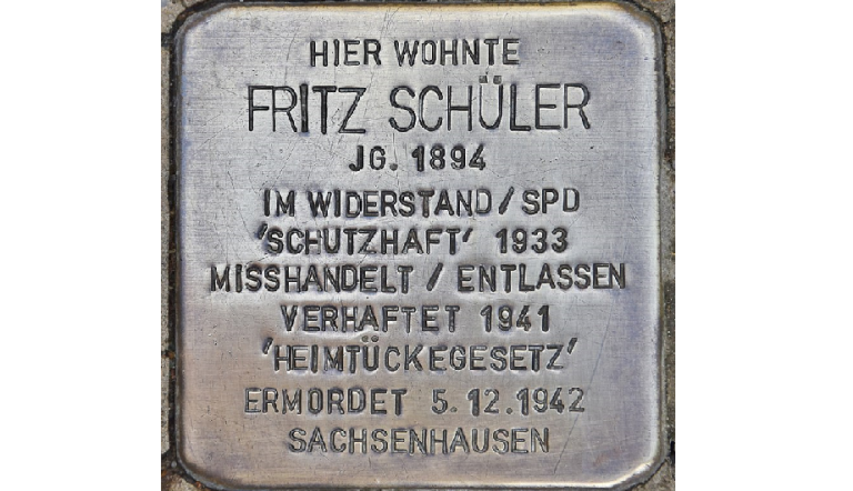 Stolperstein Fritz Schüler