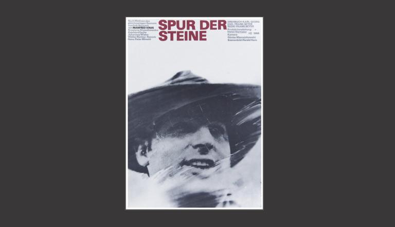 Das Bild zeigt das Plakat des Films "Spur der Steine".