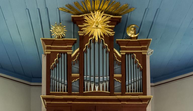 Nattwerder, Schule-Orgel der Dorfkirche, Foto: Andreas Fink, Lizenz: Andreas Fink